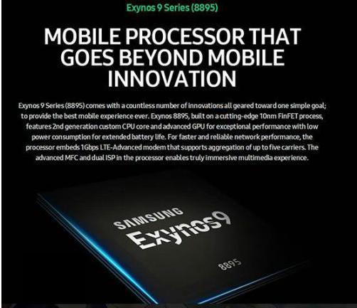 三星Galaxy S8系列独享：Exynos8895处理器发布