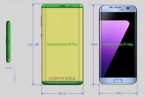 三星Galaxy S8谍照：最大配6.3英寸屏幕