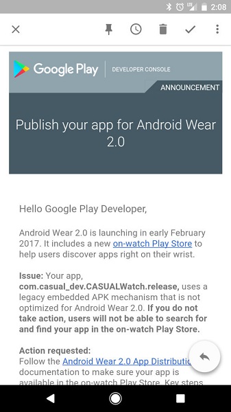 Google透露Android Wear 2.0新版发布时间