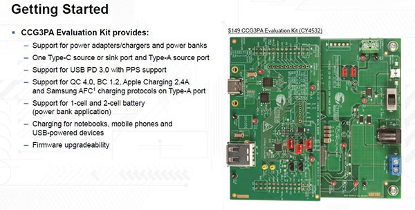 Cypress单芯片 USB-C控制器增加PD 3.0和QC 4.0