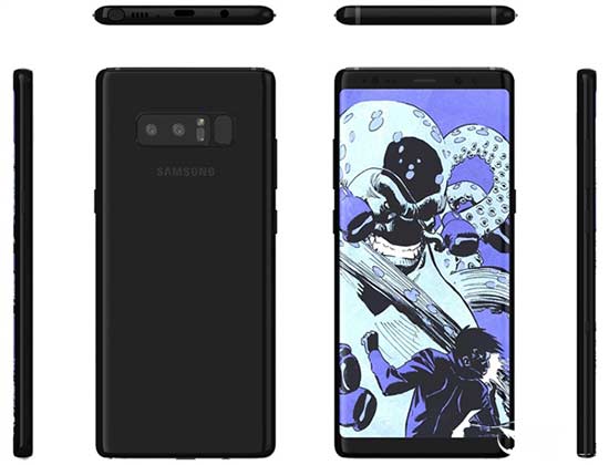 三星Note 8发布时间确定！屏占比太夸张了！