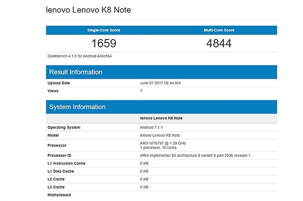 联想K8 Note将发布：联发科X20处理器