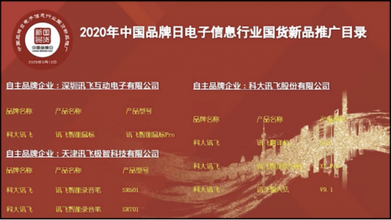 中国品牌日：讯飞智能学习机荣获“国货新品”