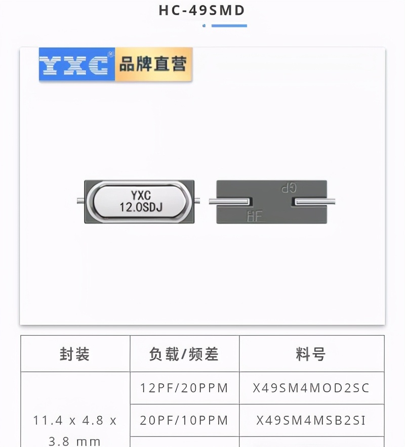 晶振选型大全之4mhz晶振型号系列