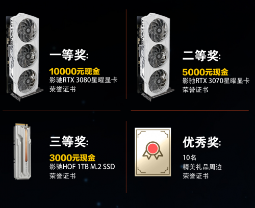 影驰&NVIDIA百变星曜娘设计大赛，赢万元现金+3080星曜