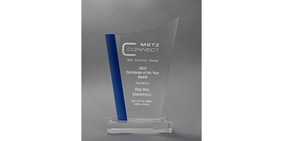 Digi-Key Electronics 获评 METZ CONNECT 年度分销商大奖
