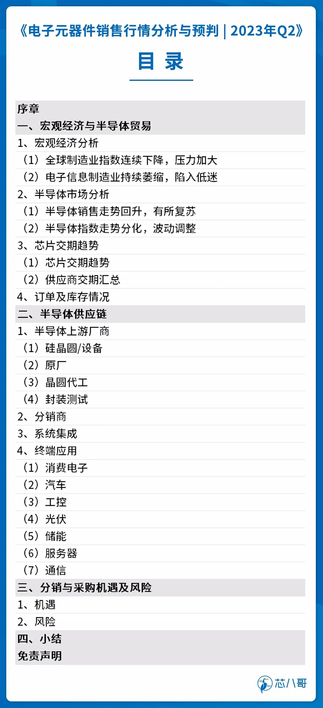 电子元器件销售行情分析与预判 | 2023年Q2